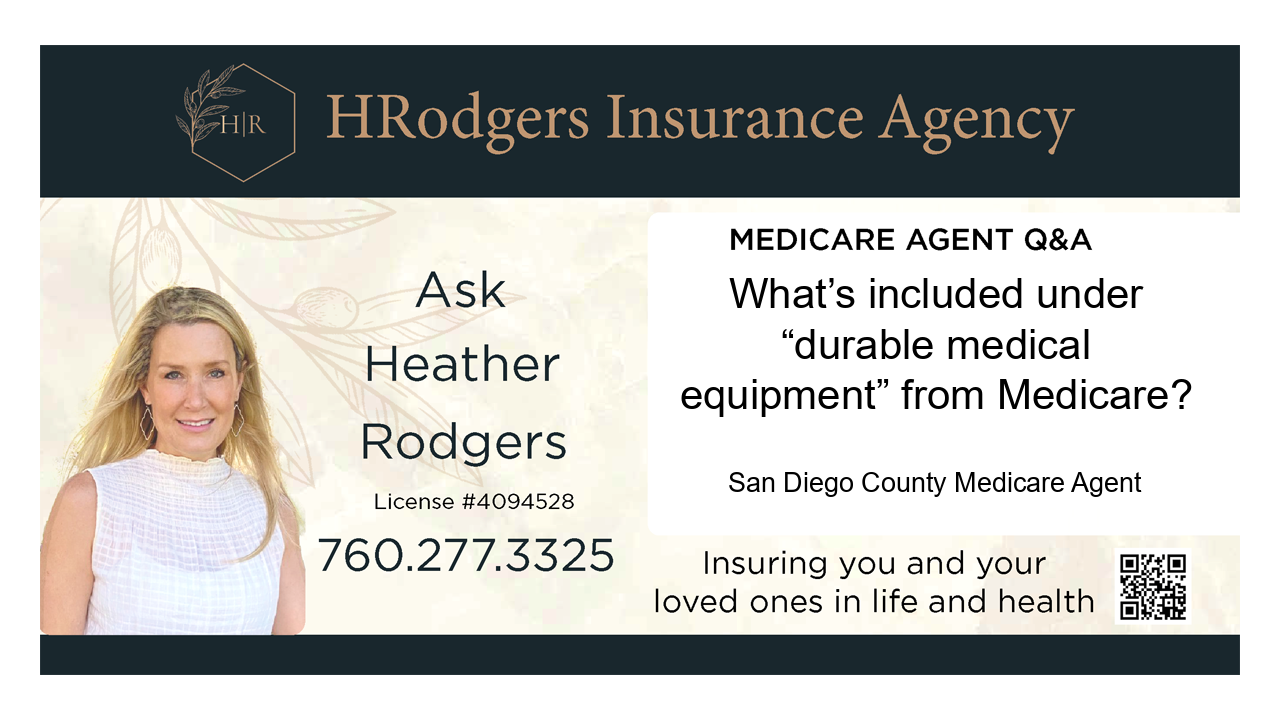 What’s included under “durable medical equipment” from Medicare?