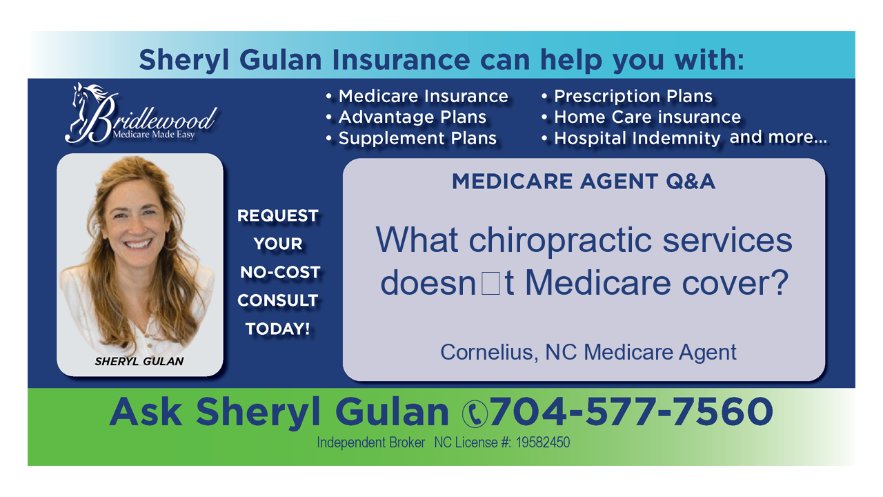 What chiropractic services doesnt Medicare cover?