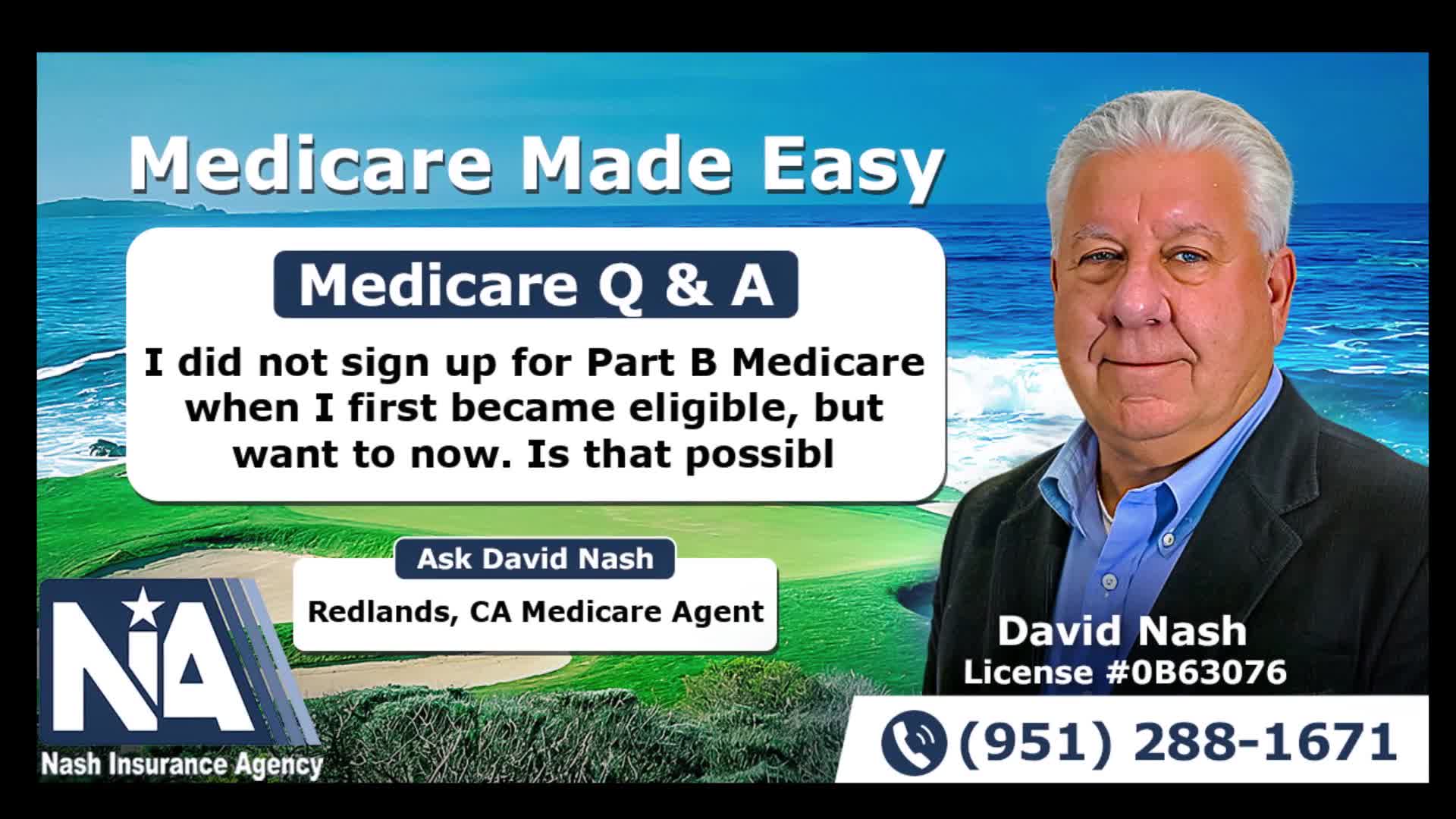 I did not sign up for Part B Medicare when I first became eligible, but want to now. Is that possibl