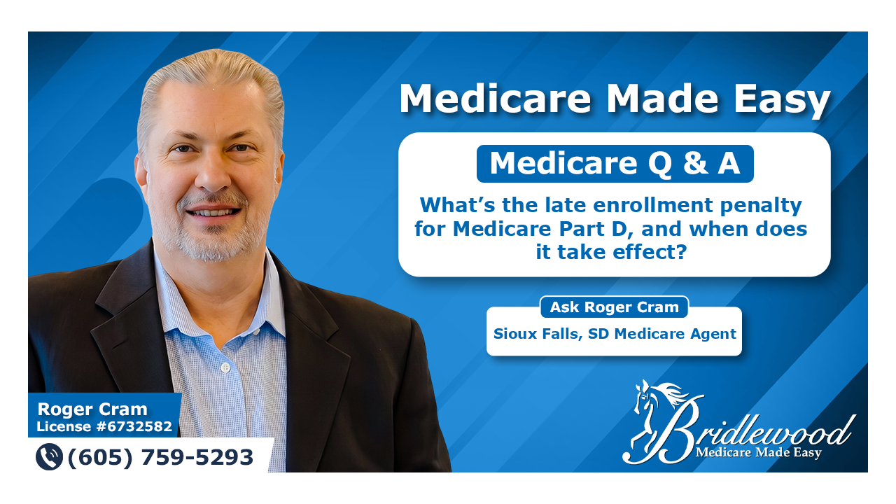 What’s the late enrollment penalty for Medicare Part D, and when does it take effect?