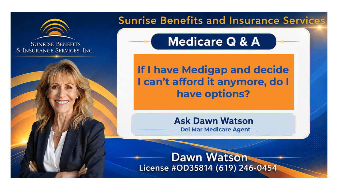 If I have Medigap and decide I can’t afford it anymore, do I have options?