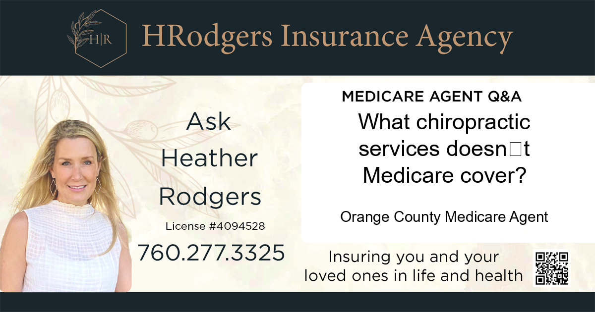 What chiropractic services doesnt Medicare cover?