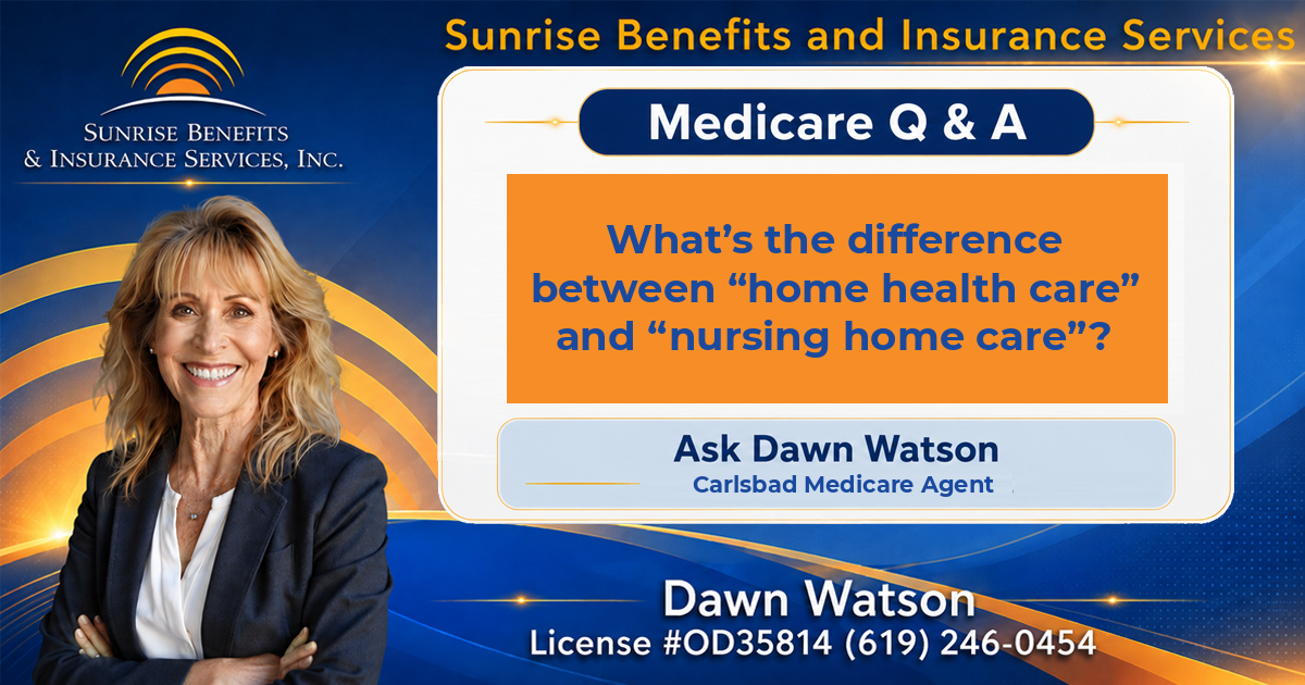What’s the difference between “home health care” and “nursing home care”?