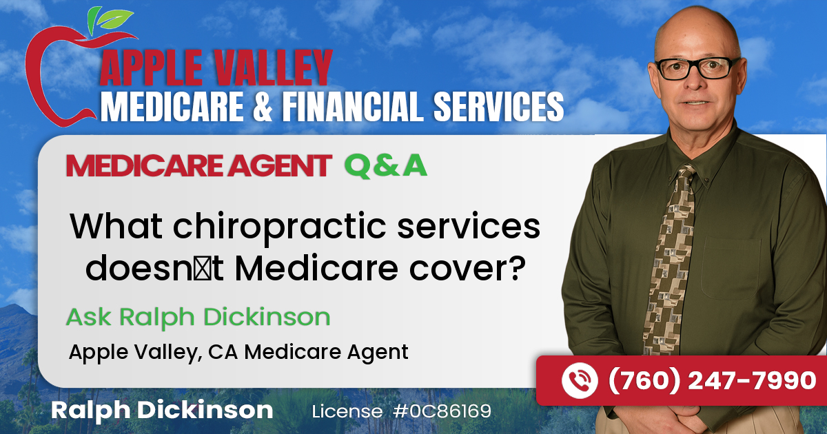 What chiropractic services doesnt Medicare cover?