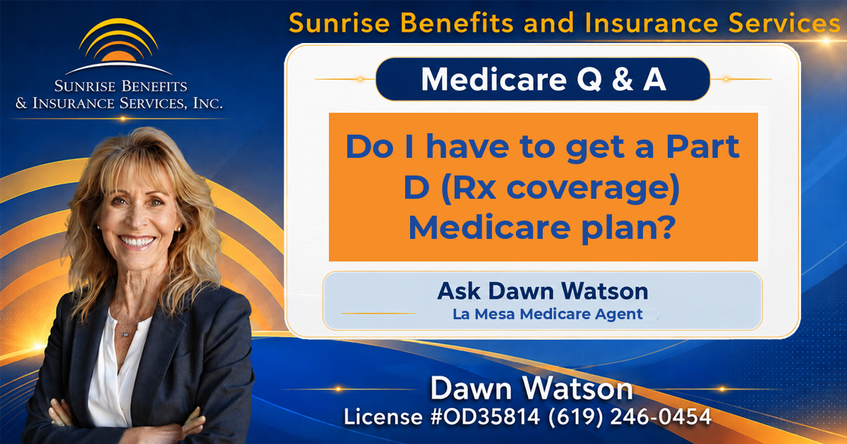 Do I have to get a Part D (Rx coverage) Medicare plan?