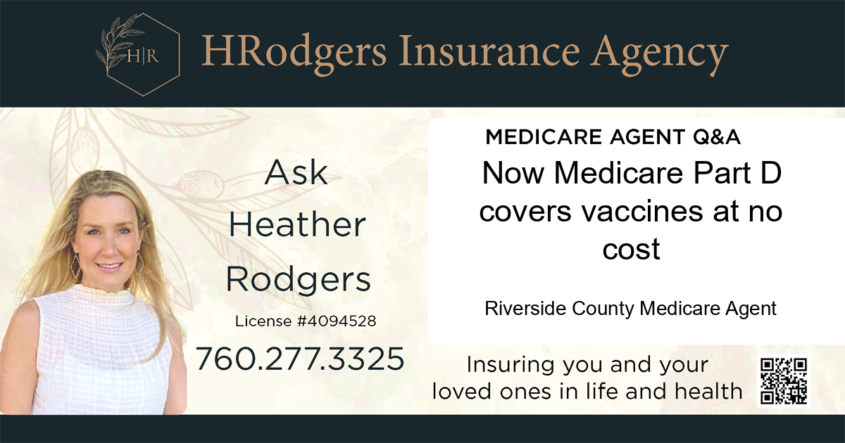 Now Medicare Part D covers vaccines at no cost