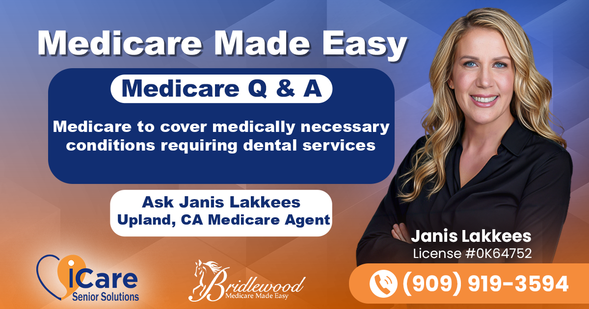 Medicare to cover medically necessary conditions requiring dental services